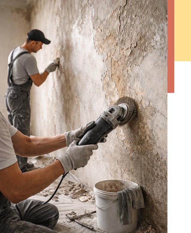 Снятие и удаление краски со стен в Куйбышеве от 2177 руб. — ОТДЕЛОЧНИК-Кбш