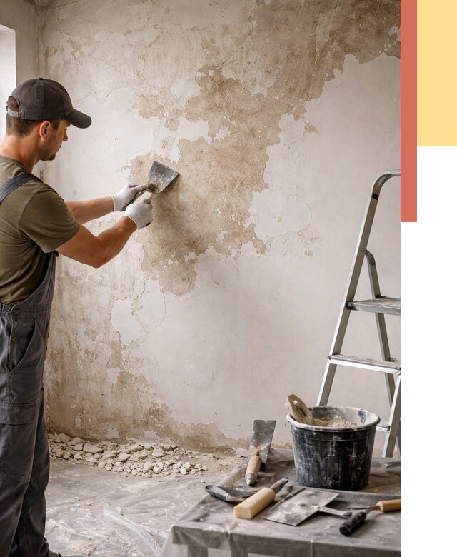 Снятие старой шпаклевки в Куйбышеве от 1918 руб. — быстро и недорого | ОТДЕЛОЧНИК-Кбш