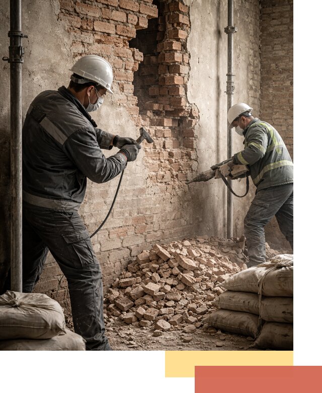 Демонтаж кирпичных стен в Куйбышеве быстро и безопасно