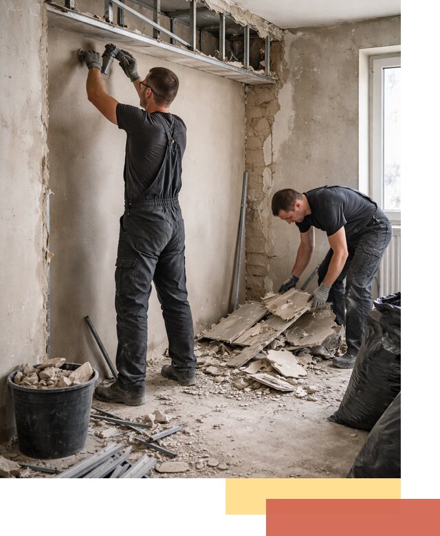 Демонтаж короба из гипсокартона в Куйбышеве быстро и аккуратно