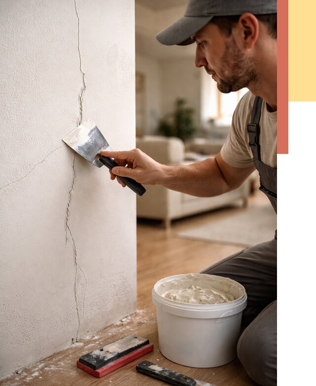 Заделка трещин и сколов в Куйбышеве от 2540 руб. — быстро и недорого | ОТДЕЛОЧНИК-Кбш