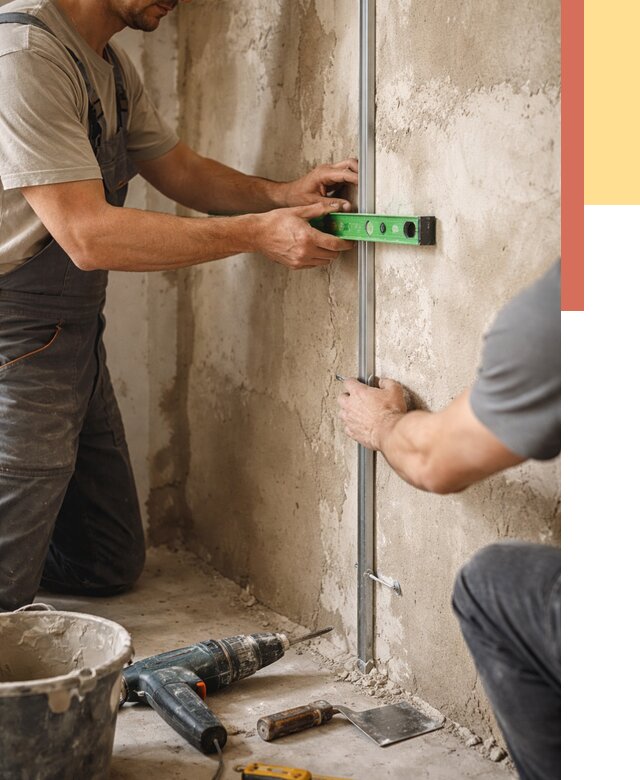 Установка штукатурных маяков в Куйбышеве от 7258 руб. — быстро и недорого | ОТДЕЛОЧНИК-Кбш