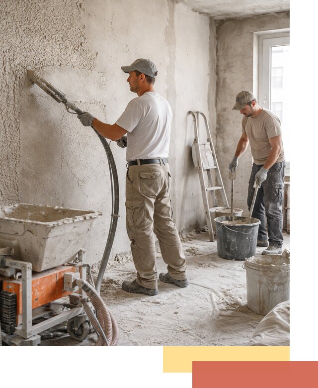 Машинная штукатурка стен в Куйбышеве — быстро и качественно