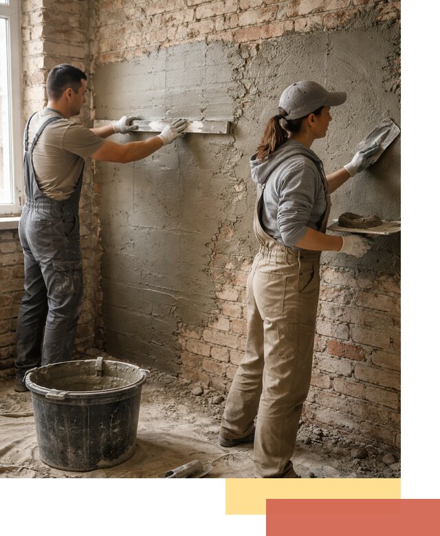 Штукатурка кирпичных стен в Куйбышеве — качественно и надежно