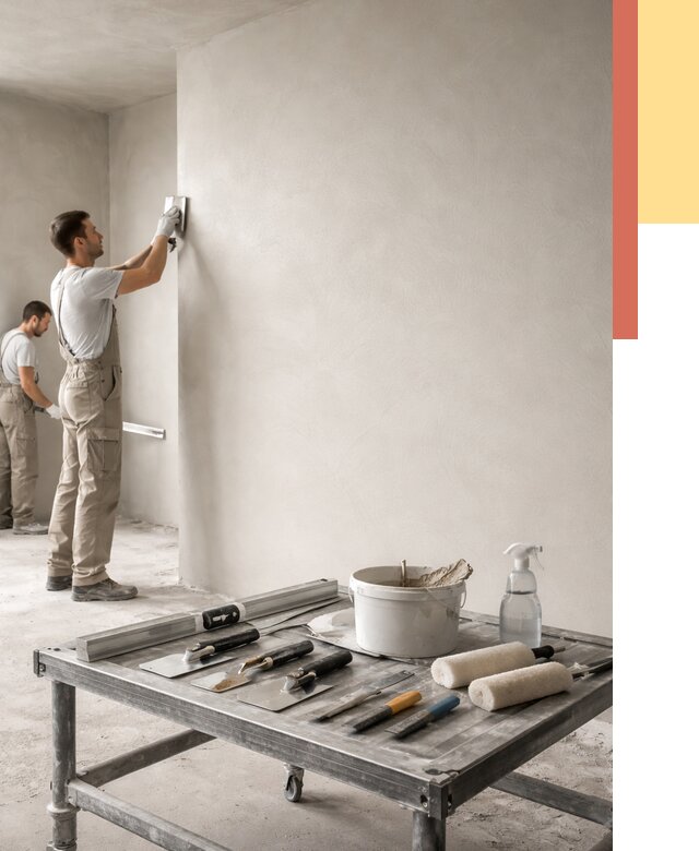 Штукатурка стен под покраску в Куйбышеве от 4666 руб./м² — качественно и недорого | ОТДЕЛОЧНИК-Кбш