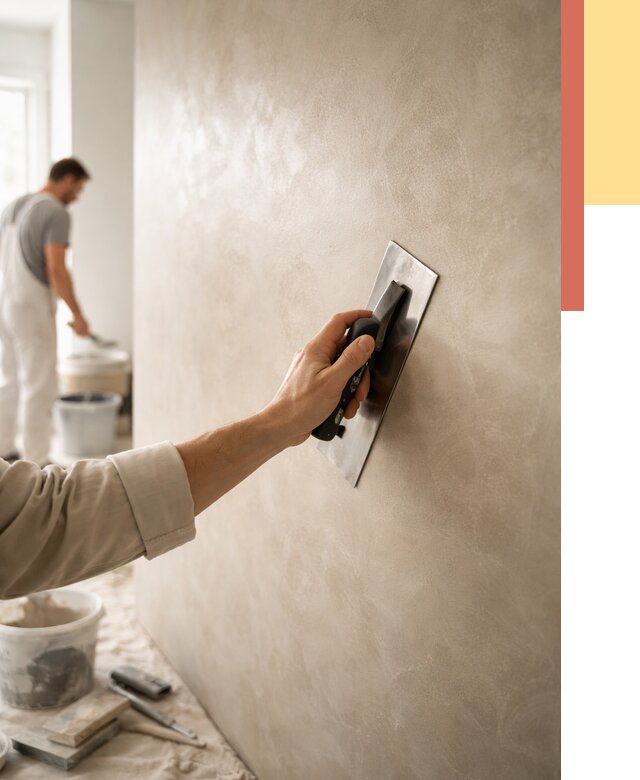 Венецианская штукатурка в Куйбышеве от 3629 руб/м² — нанесение стен под ключ | ОТДЕЛОЧНИК-Кбш