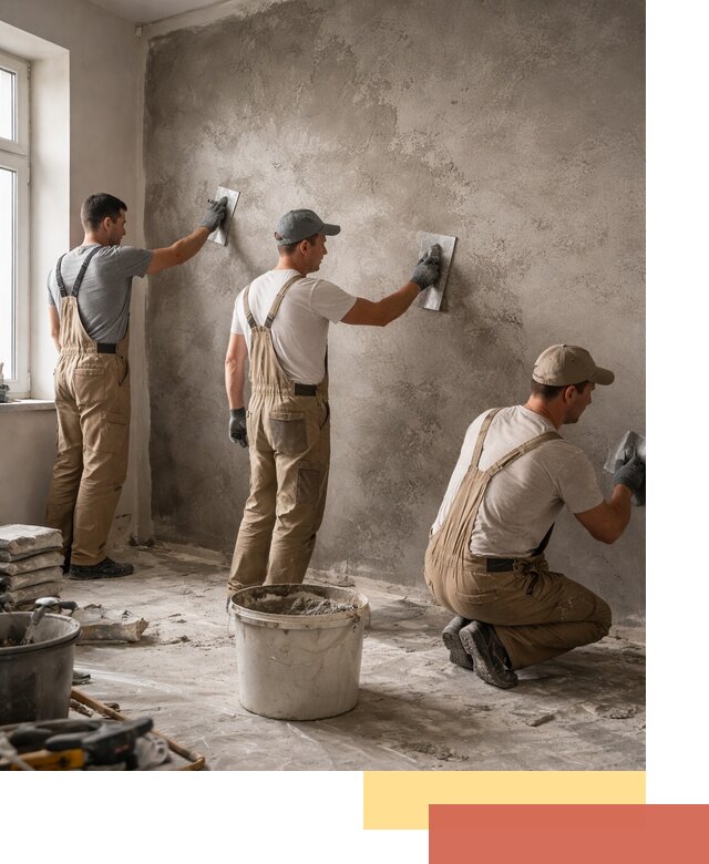 Декоративная штукатурка под бетон в Куйбышеве для стен и потолков