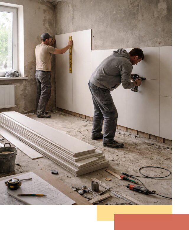 Монтаж ПВХ панелей на стены в Куйбышеве качественно и быстро