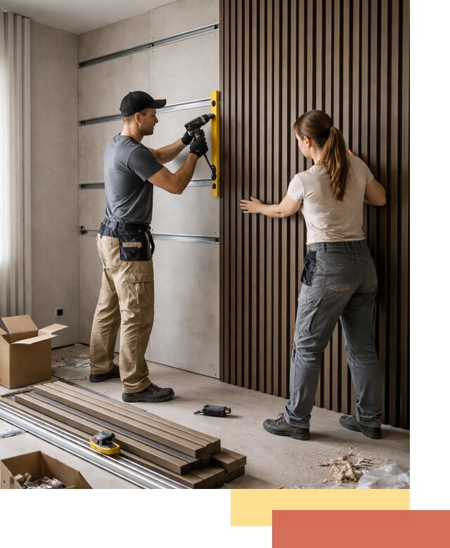 Монтаж реечных панелей на стены в Куйбышеве