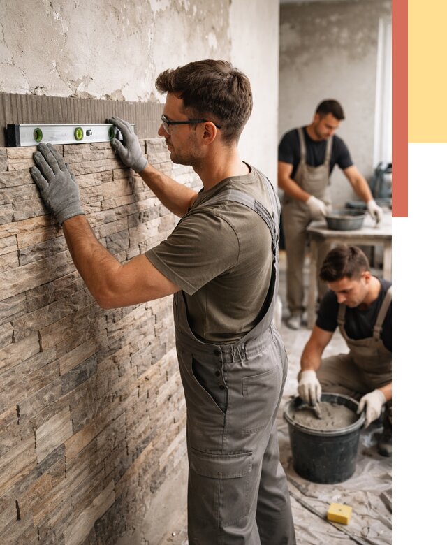 Монтаж искусственного камня в Куйбышеве от 4666 руб. под ключ | ОТДЕЛОЧНИК-Кбш