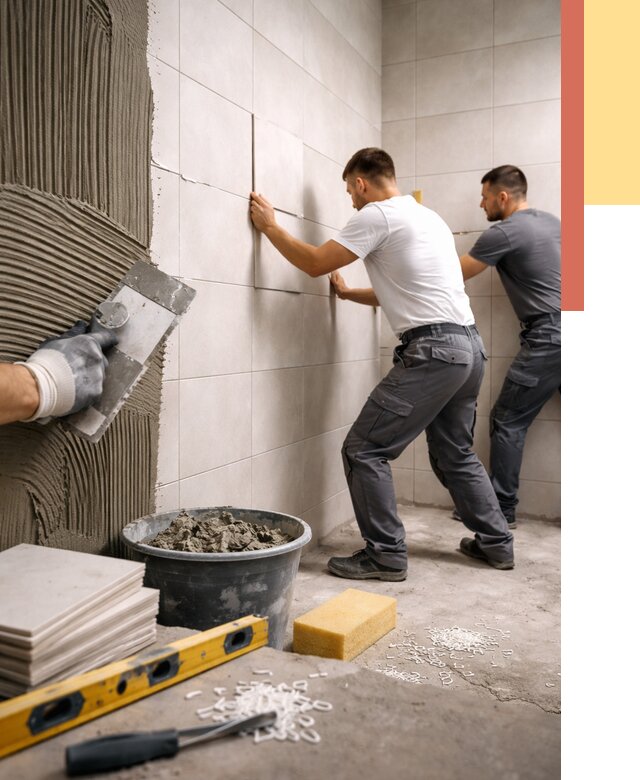 Укладка плитки на стены в Куйбышеве от 881 руб. — качественно и недорого | ОТДЕЛОЧНИК-Кбш