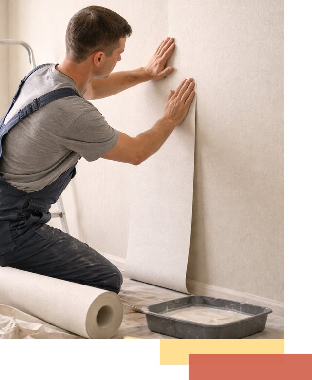 Поклейка флизелиновых обоев в Куйбышеве качественно и быстро