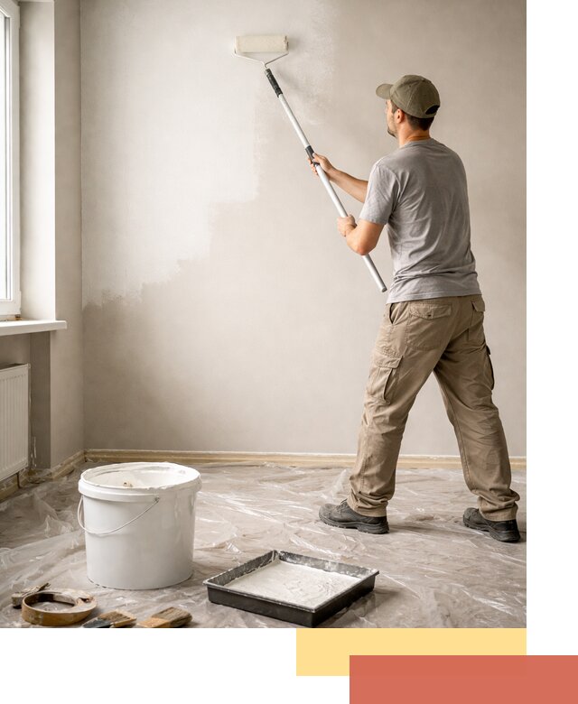 Покраска стен латексной краской в Куйбышеве качественно и быстро