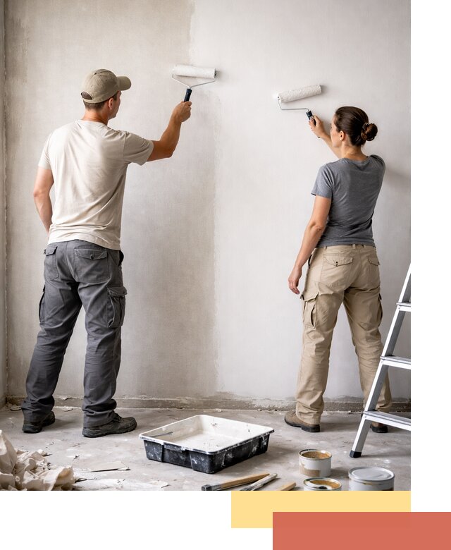 Окраска стен по стеклохолсту в Куйбышеве качественно и долговечно