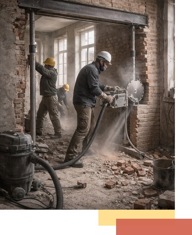 Прорезка проема в стене под дверной или оконный проем в Куйбышеве