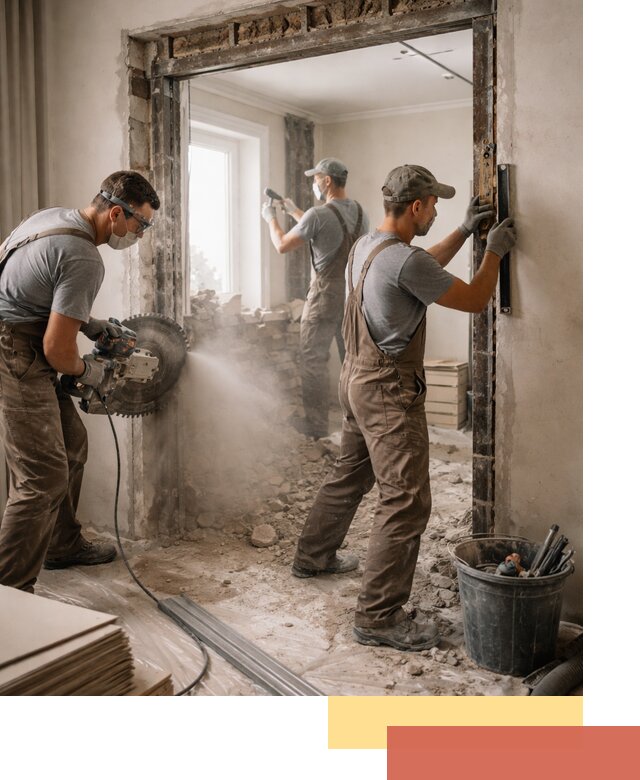 Расширение дверного проема под установку новой двери в Куйбышеве