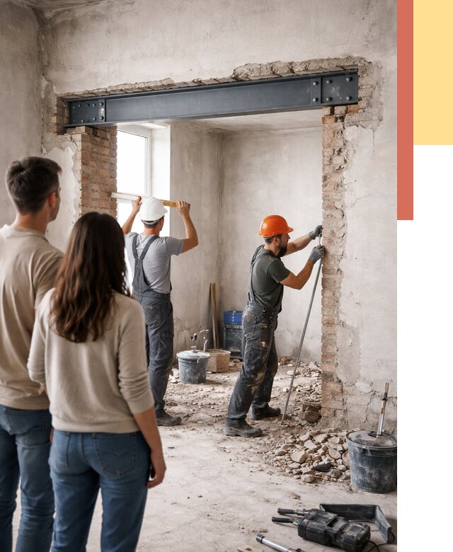 Усиление проема в стене в Куйбышеве от 9851 руб. — усиление дверного проема металлоконструкцией | ОТДЕЛОЧНИК-Кбш