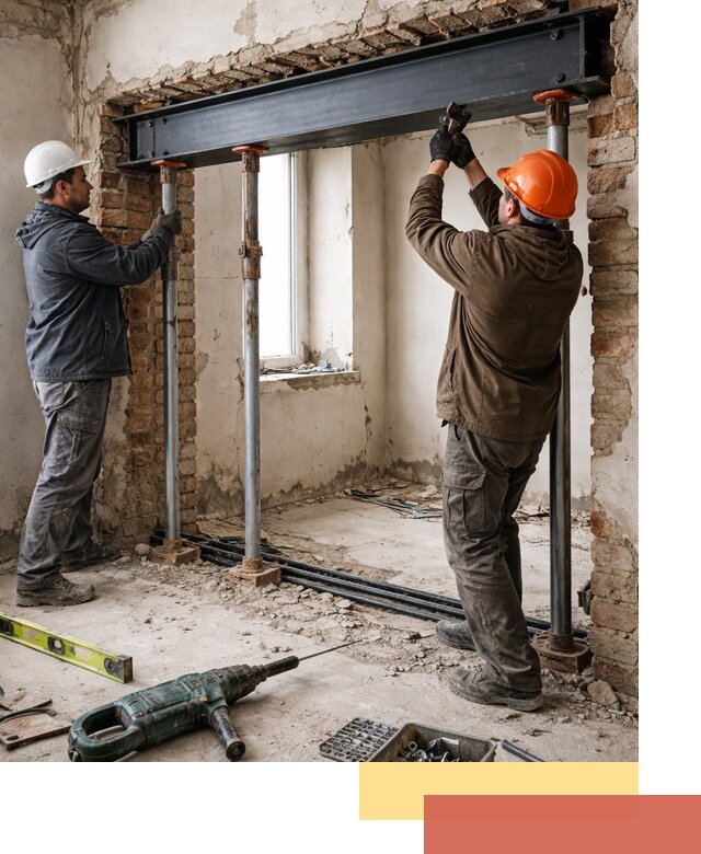 Усиление проема в стене в Куйбышеве для расширения и безопасности