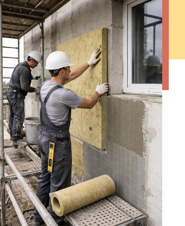 Утепление стен в Куйбышеве от 4459 руб. под ключ — быстро и недорого | ОТДЕЛОЧНИК-Кбш