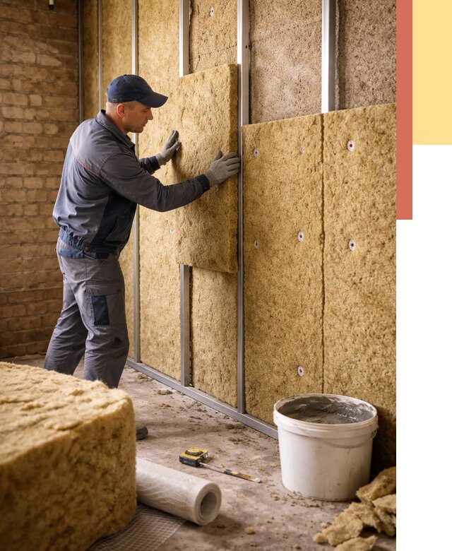 Утепление стен минватой в Куйбышеве от 1400 руб./м2 — недорого и быстро | ОТДЕЛОЧНИК-Кбш