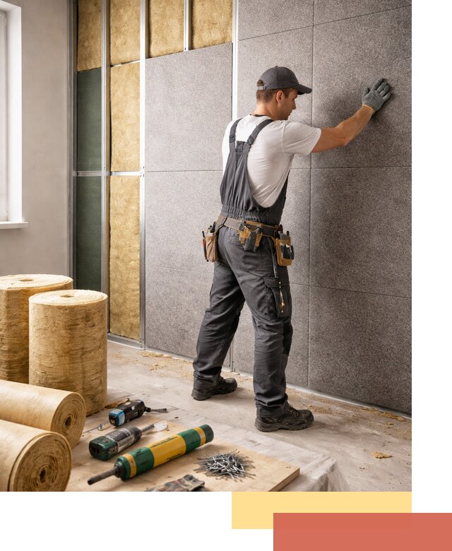 Профессиональная шумоизоляция стен в Куйбышеве для квартиры и офиса