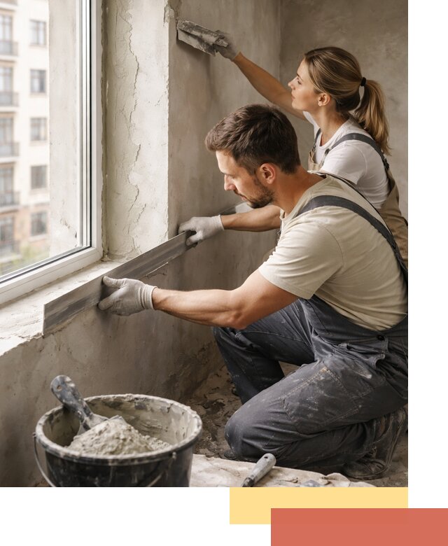 Штукатурка откосов дверей и окон профессионально в Куйбышеве