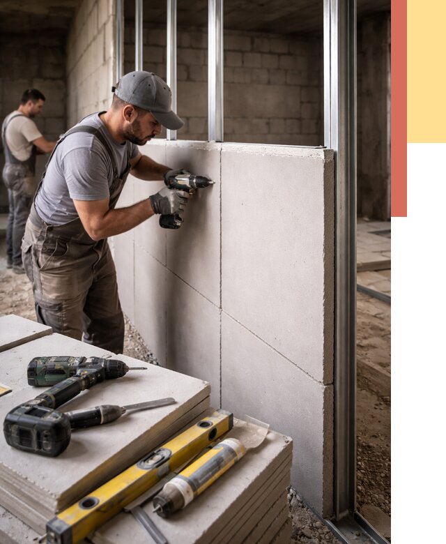 Кладка влагостойких перегородок ПГП в Куйбышеве от 1244 руб. под ключ | ОТДЕЛОЧНИК-Кбш