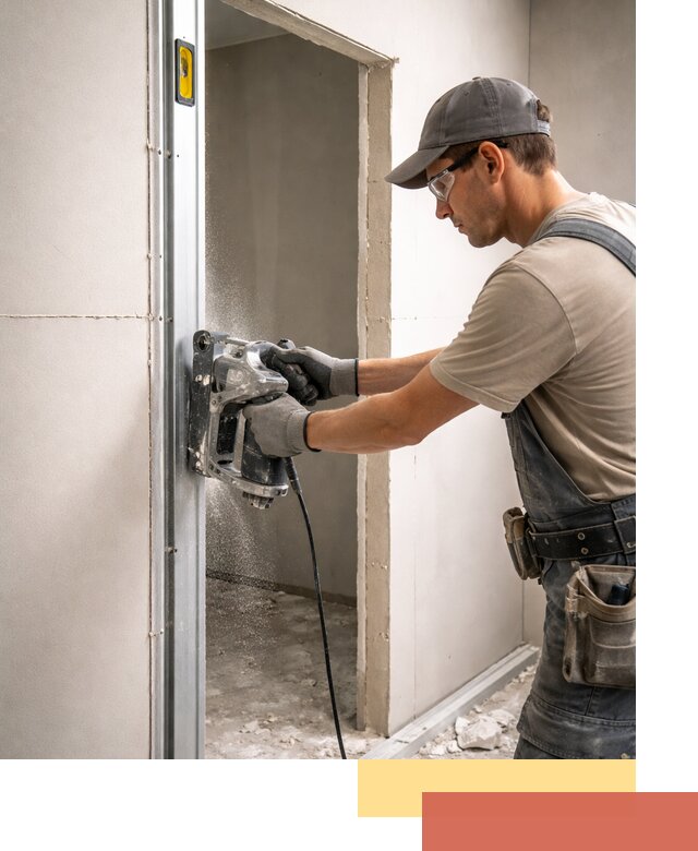 Устройство дверного проема в перегородке в Куйбышеве