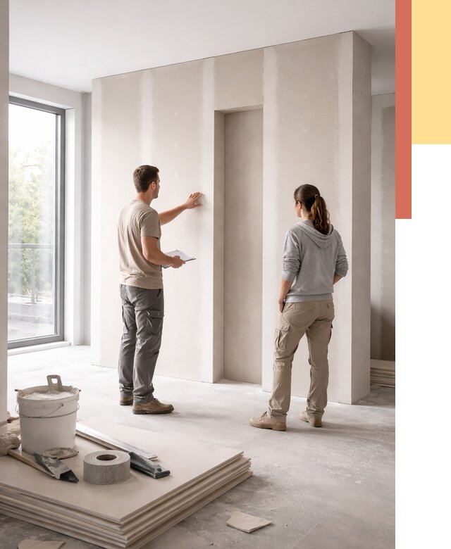 Зонирующая перегородка из гипсокартона в Куйбышеве от 2903 руб. под ключ | ОТДЕЛОЧНИК-Кбш