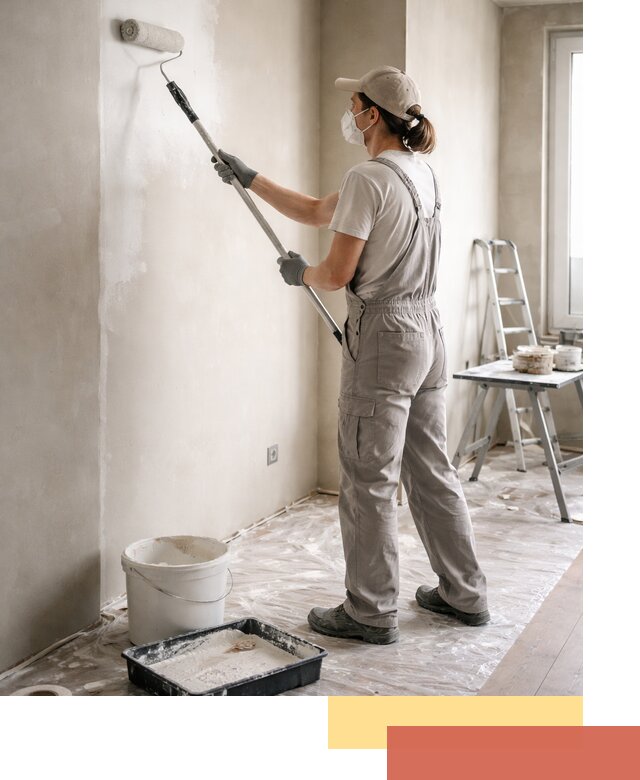 Покраска перегородок из гипсокартона в Куйбышеве качественно и недорого