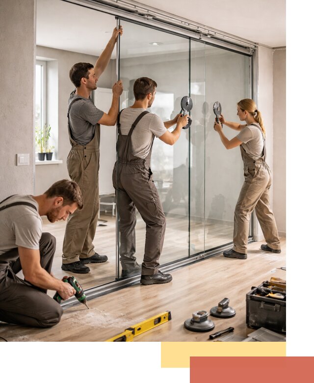 Изготовление стеклянных перегородок на заказ в Куйбышеве