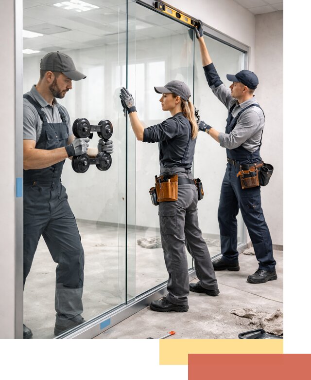 Профессиональный монтаж стеклянных перегородок в Куйбышеве