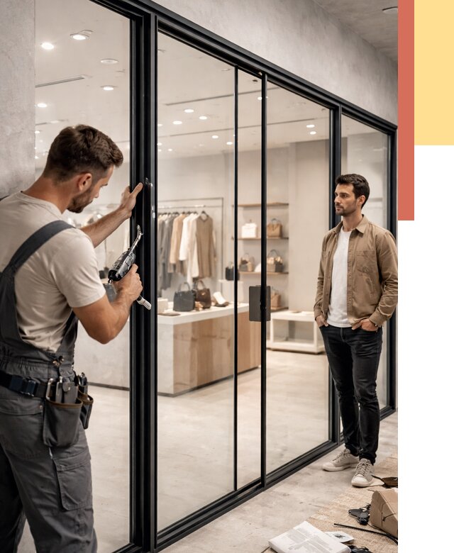 Стеклянные перегородки для магазинов в Куйбышеве от 8503 руб. под ключ | ОТДЕЛОЧНИК-Кбш