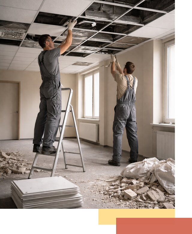 Демонтаж потолков Армстронг профессионально в Куйбышеве