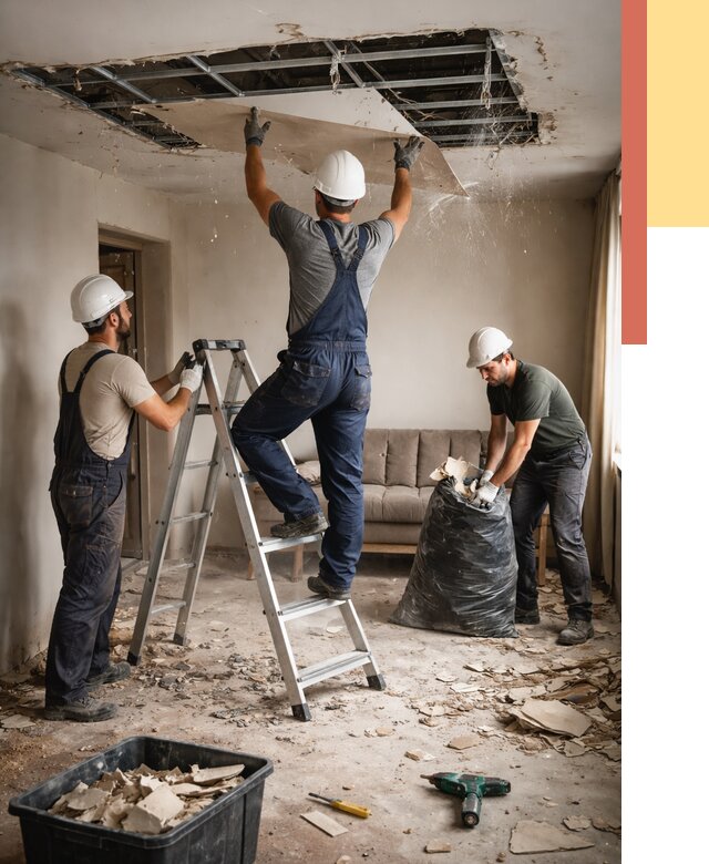 Демонтаж гипсокартонного потолка в Куйбышеве от 435 руб. за м2 — ОТДЕЛОЧНИК-Кбш