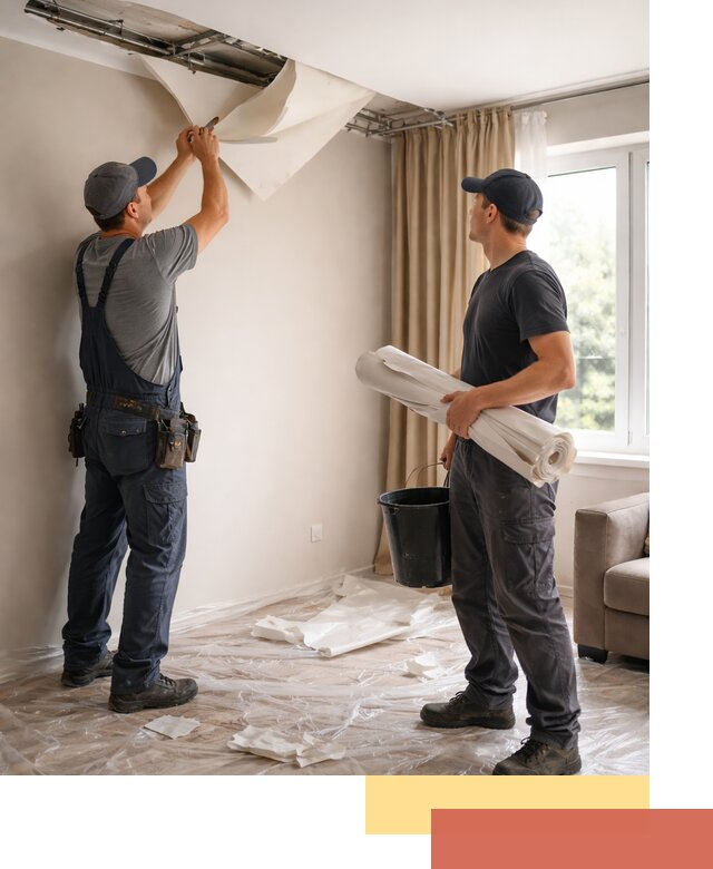 Демонтаж натяжного потолка в Куйбышеве быстро и аккуратно