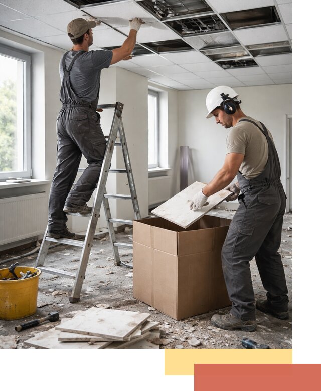 Демонтаж потолочной плитки в Куйбышеве быстро и аккуратно