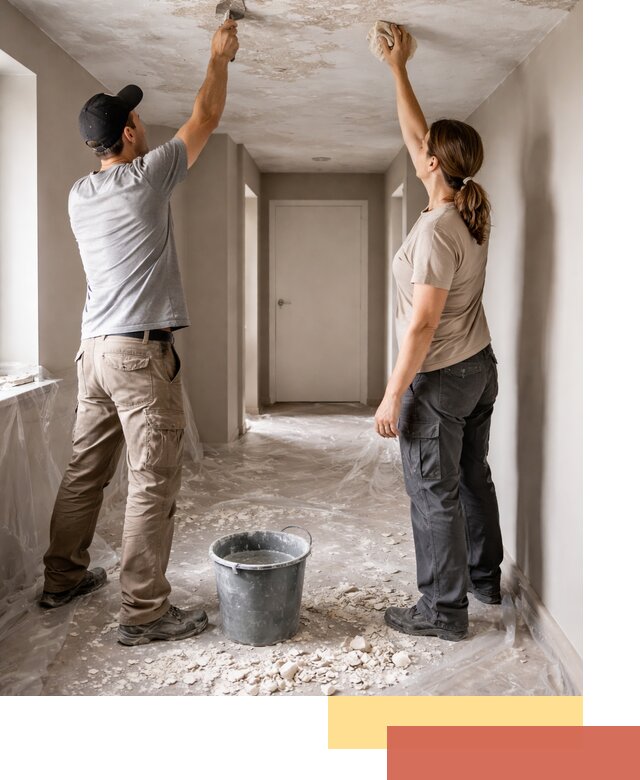 Удаление побелки с потолка в Куйбышеве — быстро и аккуратно