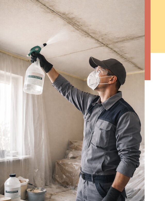 Антисептическая обработка потолка в Куйбышеве от 2592 руб. | ОТДЕЛОЧНИК-Кбш