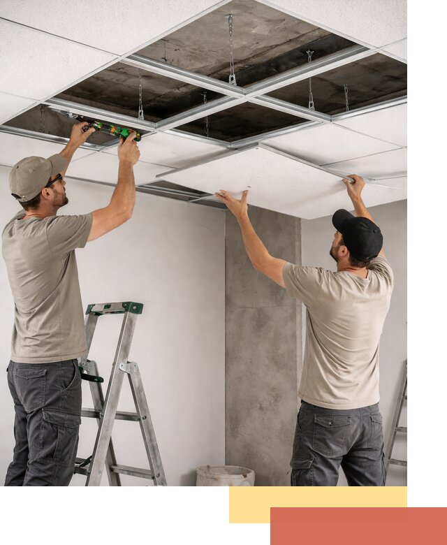 Монтаж потолка Армстронг под ключ в Куйбышеве