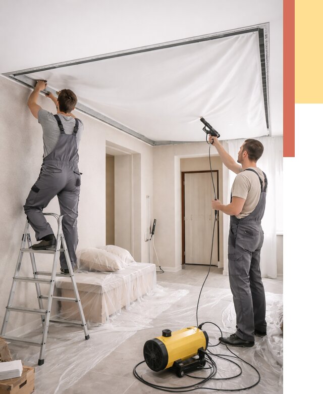 Монтаж натяжного потолка в прихожей в Куйбышеве от 2748 руб. под ключ | ОТДЕЛОЧНИК-Кбш