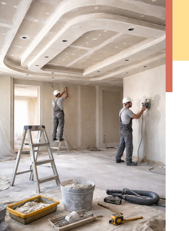 Многоуровневый потолок из гипсокартона в Куйбышеве от 778 руб. под ключ | ОТДЕЛОЧНИК-Кбш