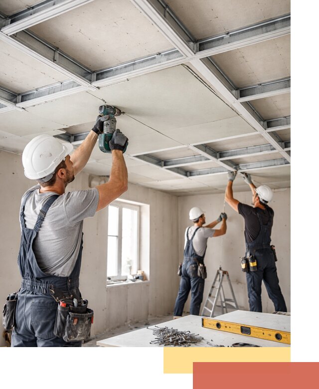 Кессонный потолок из гипсокартона под ключ в Куйбышеве