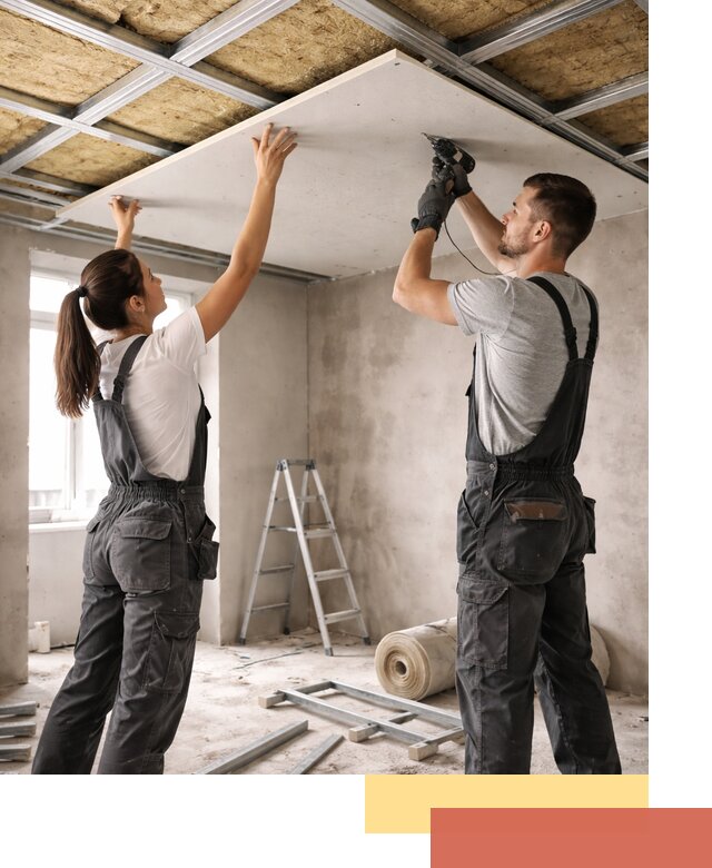 Звукоизоляция потолка из ГКЛ в Куйбышеве профессионально и надежно