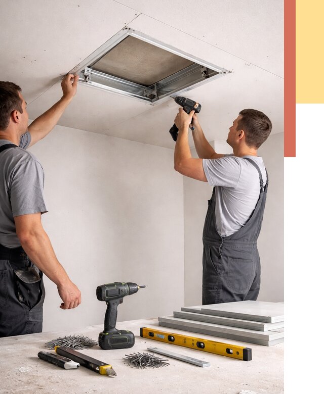 Установка люка в потолок ГКЛ в Куйбышеве от 2592 руб. под ключ | ОТДЕЛОЧНИК-Кбш