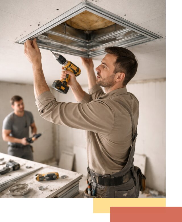 Монтаж люка в потолок из ГКЛ в Куйбышеве