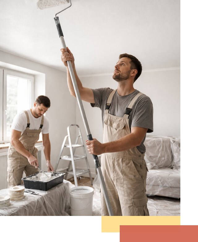 Покраска потолка водоэмульсионной краской в Куйбышеве