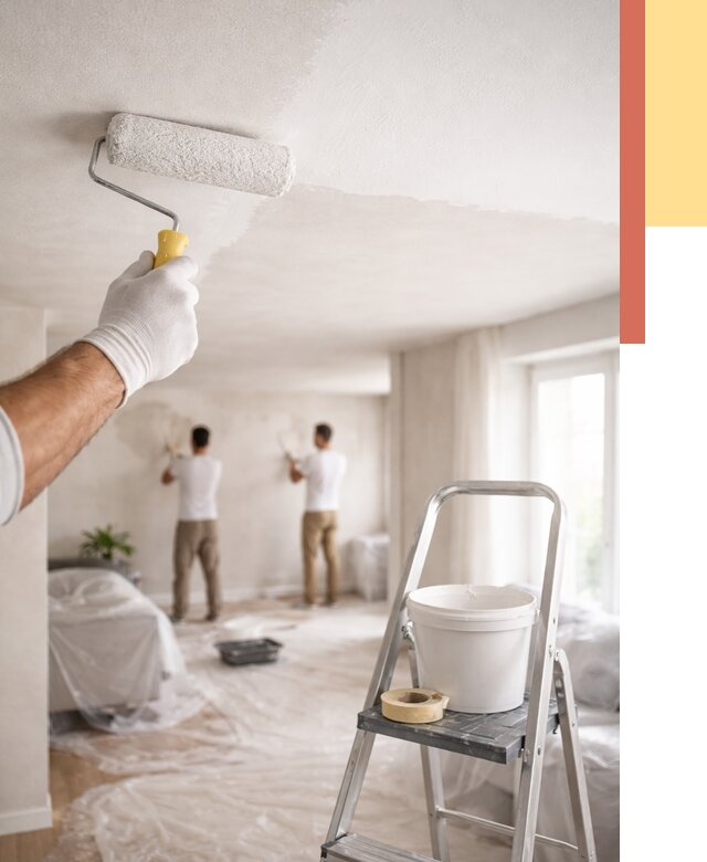 Покраска потолка акриловой краской в Куйбышеве от 2592 руб. | ОТДЕЛОЧНИК-Кбш