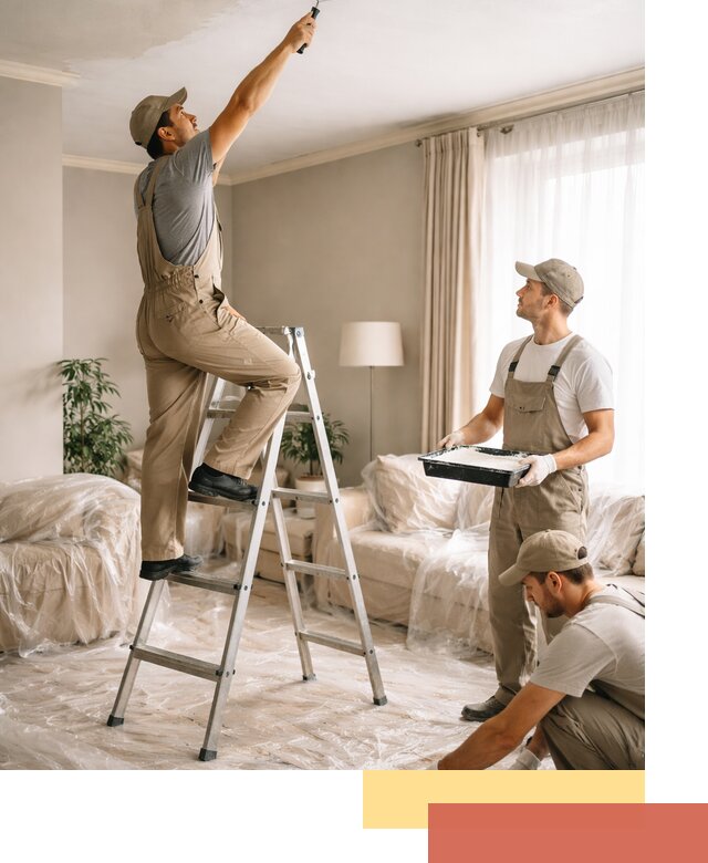 Покраска потолков акриловой краской в Куйбышеве качественно и быстро