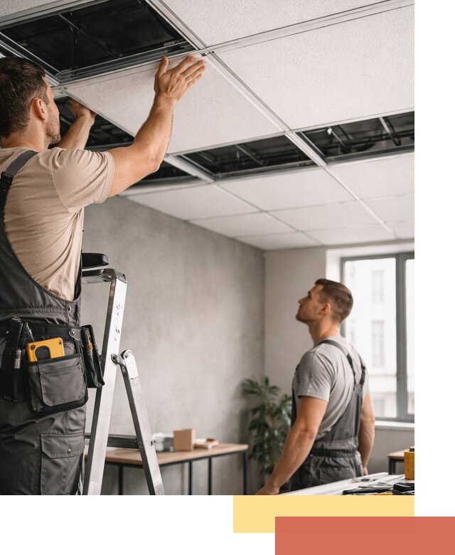 Монтаж потолочной плитки в Куйбышеве качественно и в срок